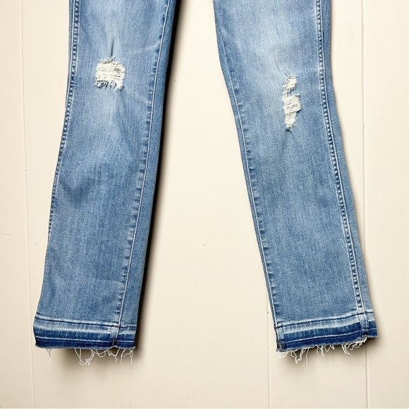 J. Crew Vintage Straight Jeans 25 0 high rise distressed released‎ frayed hem - Picture 4 of 15